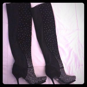 Rock and Republic Swarovski Over the Knee boots